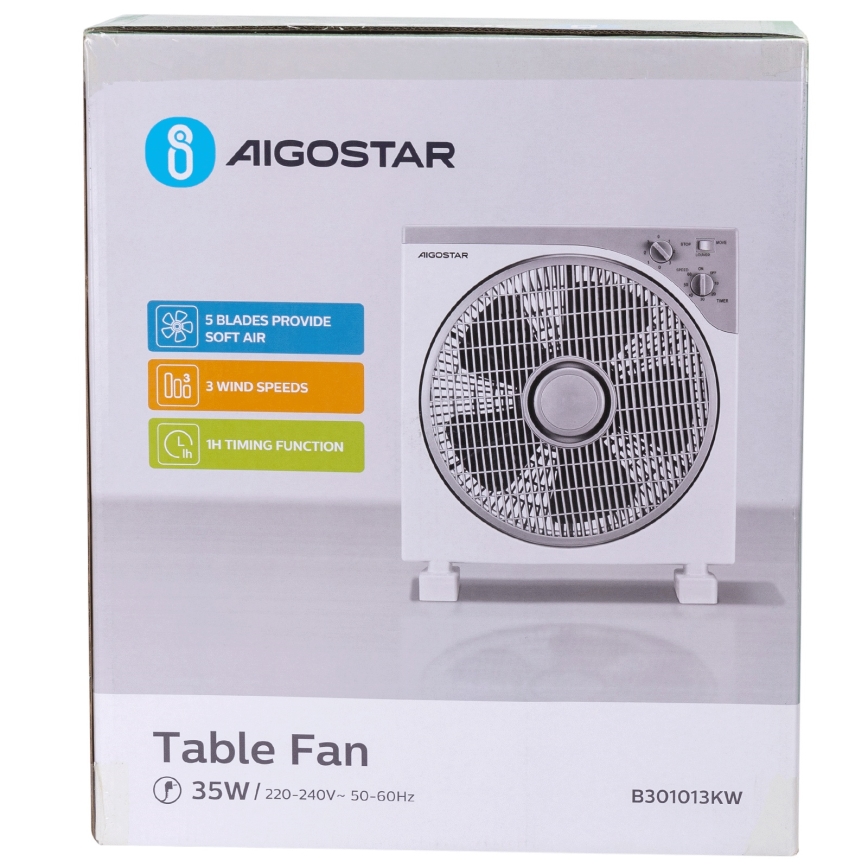 Aigostar - Stolný ventilátor 35W/230V