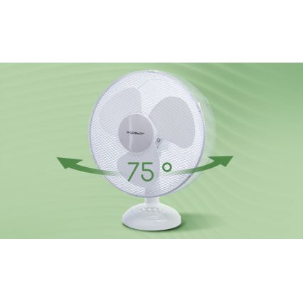 Aigostar - Stolný ventilátor 40W/230V biela
