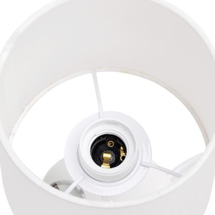 Aigostar - Stolová lampa so zásuvkami 1xE27/60W/230V biela