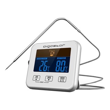 Aigostar - Teplomer na mäso s LCD displejom 0-250 °C 2xAAA