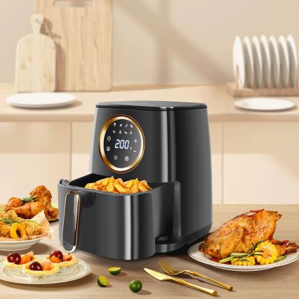 Aigostar - Teplovzdušná fritéza 1400W/230V 4,2l čierna