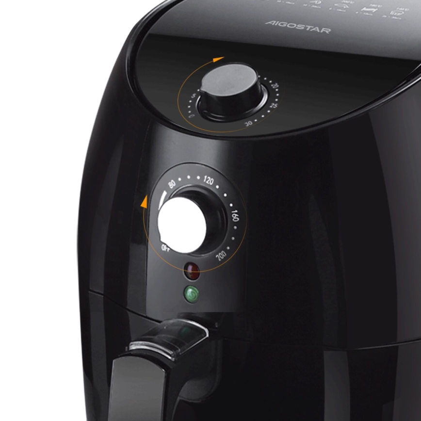 Aigostar - Teplovzdušná fritéza 1500W/230V 3,5l čierna
