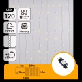 Aigostar - vonkajší vianočný LED reťaz 120xLED/8 funkcií 3,9x1,2m IP44 teplá biela