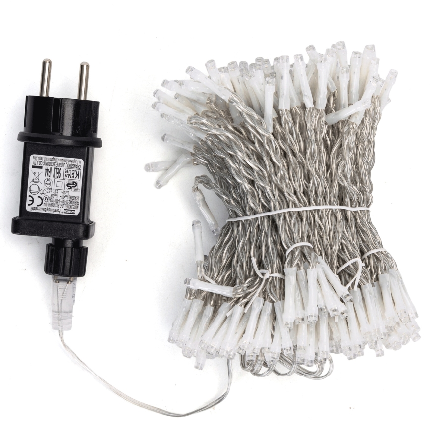 Aigostar - LED vonkajší vianočný svetelný reťazec 288xLED/8 funkcií 1,5x1,8m IP44 studená biela