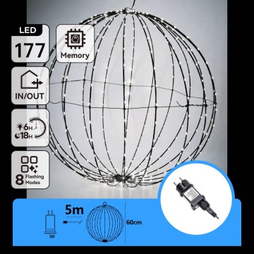 Aigostar - vonkajšia vianočná LED dekorácia LED/3,6W/230V 60 cm IP44 studená biela