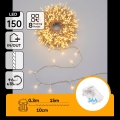 Aigostar - Vonkajšia vianočná LED reťaz 150xLED/8 funkcií 3xAA 15,3m IP44 teplá biela