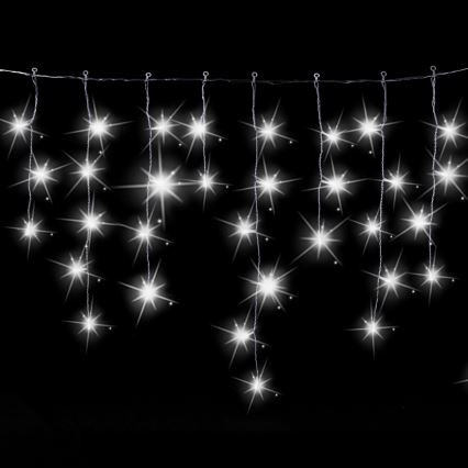 Aigostar - Vonkajšia vianočná LED svetelná reťaz 200xLED 8x0,6m IP44 studená biela
