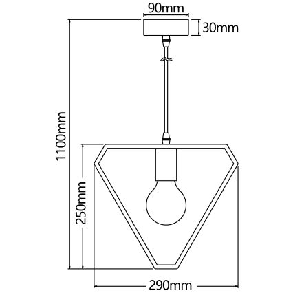 Aigostar - Závesný luster 1xE27/60W/230V béžový