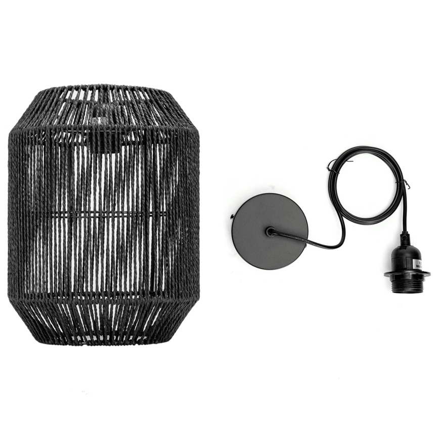Aigostar - Závesný luster na lanku 1xE27/60W/230V čierny pr. 23 cm
