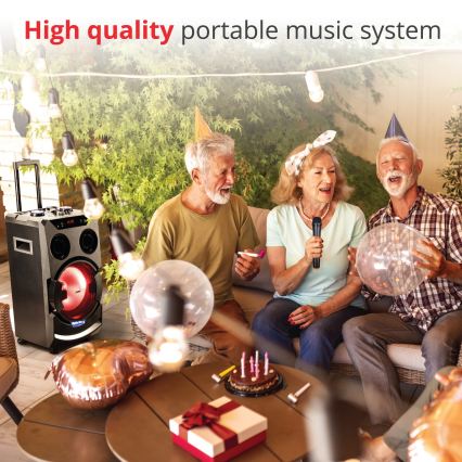 AKAI ABTS-112 - Bezdrôtový reproduktor 300W/230V 7000 mAh + diaľkové ovládanie