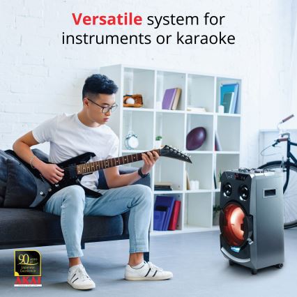 AKAI ABTS-112 - Bezdrôtový reproduktor 300W/230V 7000 mAh + diaľkové ovládanie