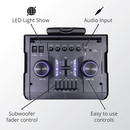 AKAI ABTS-112 - Bezdrôtový reproduktor 300W/230V 7000 mAh + diaľkové ovládanie