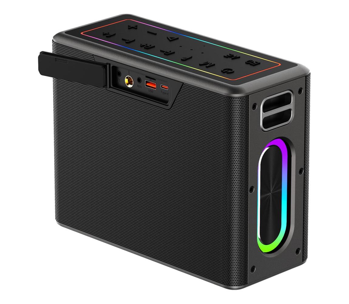 AKAI ABTSW-120 - Bezdrôtový reproduktor s dvoma mikrofónmi 80 W/4000 mAh IPX6 ABTSW-120