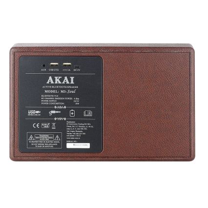 AKAI M3 SOUL COFFEE - Bezdrôtový reproduktor 20W/6000 mAh