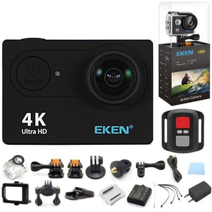 Akčná kamera s vodotesným puzdrom Ultra HD 4K 900 mAh Wi-Fi IPX8