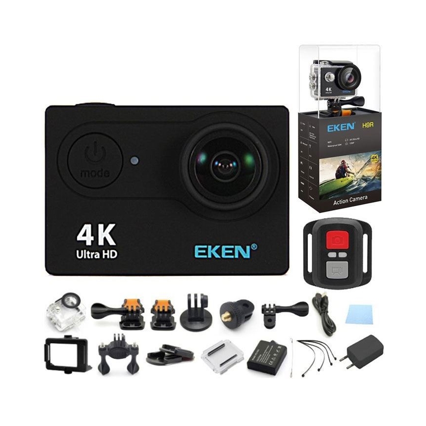 Akčná kamera s vodotesným puzdrom Ultra HD 4K 900 mAh Wi-Fi IPX8