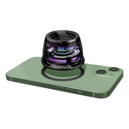 Aligator ABSMB01 - Magnetický reproduktor Mini Beat pre MagSafe, 400 mAh, čierna