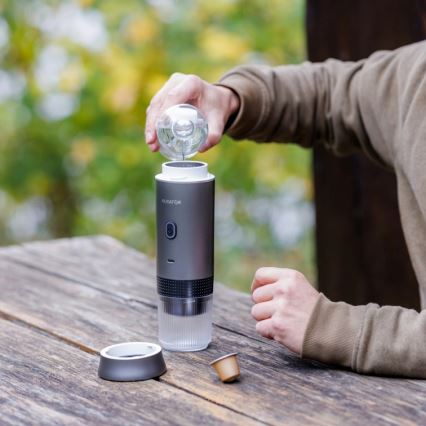 Aligator ACM002 - Prenosný nabíjací kávovar PortaCaffé 3 v 1 72W/7500 mAh sivá