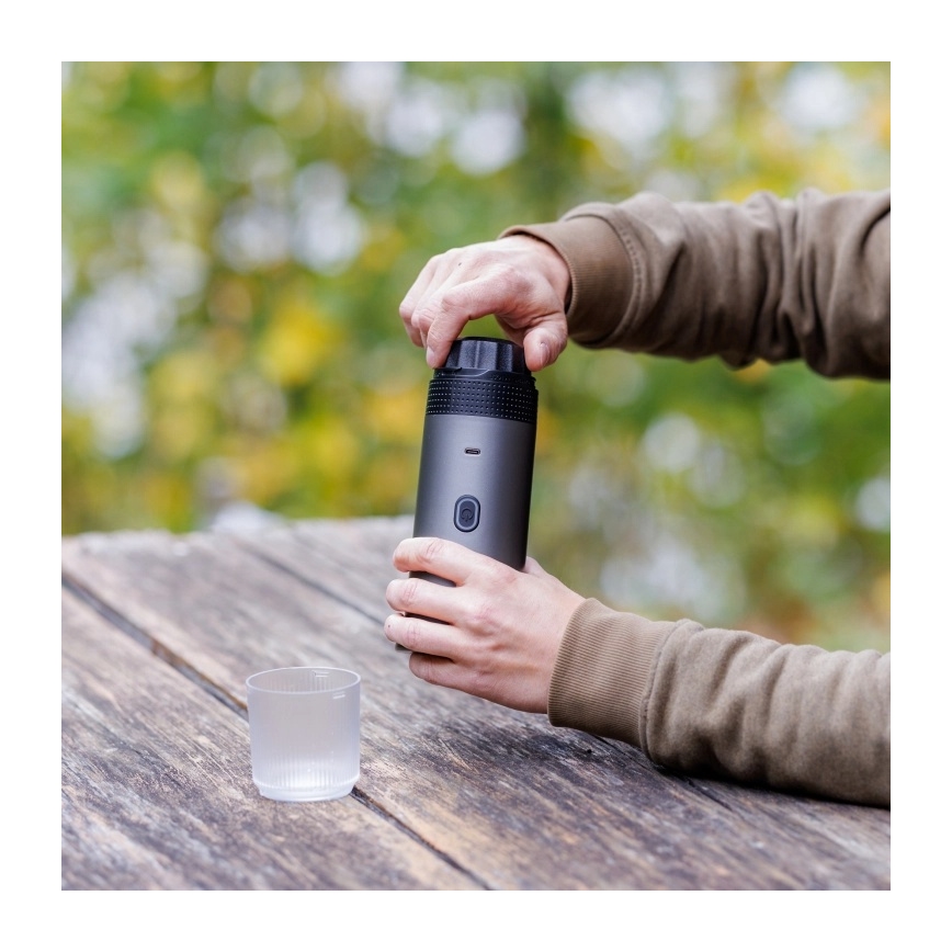 Aligator ACM002 - Prenosný nabíjací kávovar PortaCaffé 3 v 1 72W/7500 mAh sivá