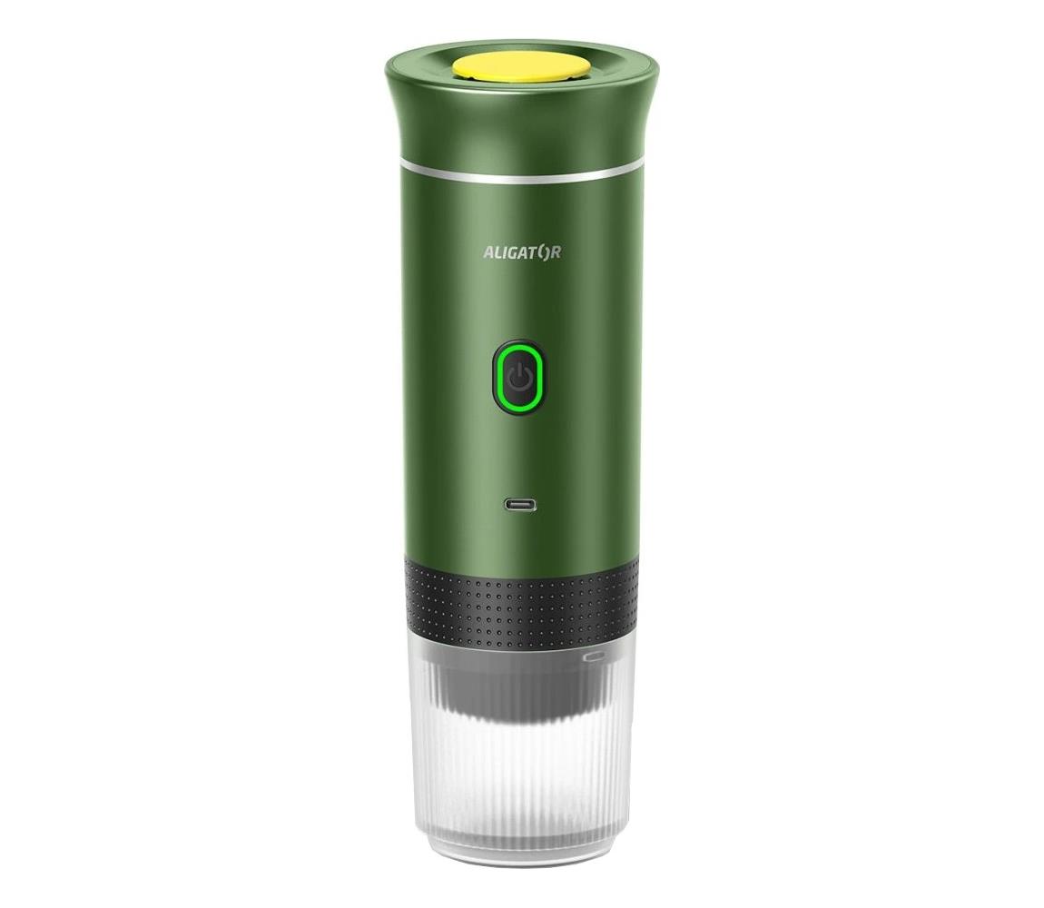 Aligator ACM003 - Cestovný nabíjací kávovar PortaCaffé 3v1 72W/7500 mAh zelený ACM003