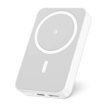 Aligator AMS04WT - Powerbanka s bezdrôtovým nabíjaním Qi a MagSafe 10000 mAh 15 W Power Delivery čierna
