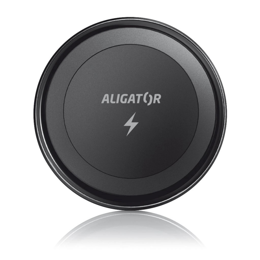 Aligator AMS05BK - Magnetický držiak telefónu do auta s bezdrôtovým nabíjaním Qi 15W a MagSafe čierna
