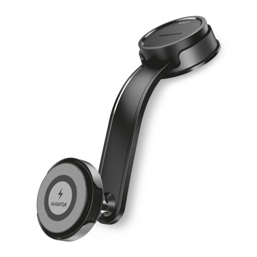 Aligator AMS07BK - Držiak na telefón do auta s ohybným ramenom MagSafe, čierny
