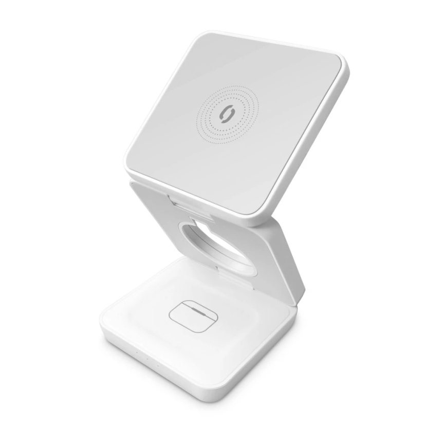 Aligator AMS09WT - Bezdrôtová nabíjacia stanica MagSafe 3v1 15 W biela