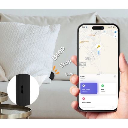 Aligator APD001 - Lokalizátor Life Tag 1xCR2032 IP65 čierna