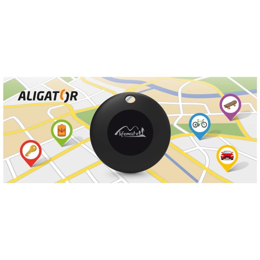 Aligator APD001 - Lokalizátor Life Tag 1xCR2032 IP65 čierna