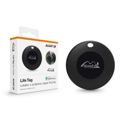 Aligator APD001 - Lokalizátor Life Tag 1xCR2032 IP65 čierna