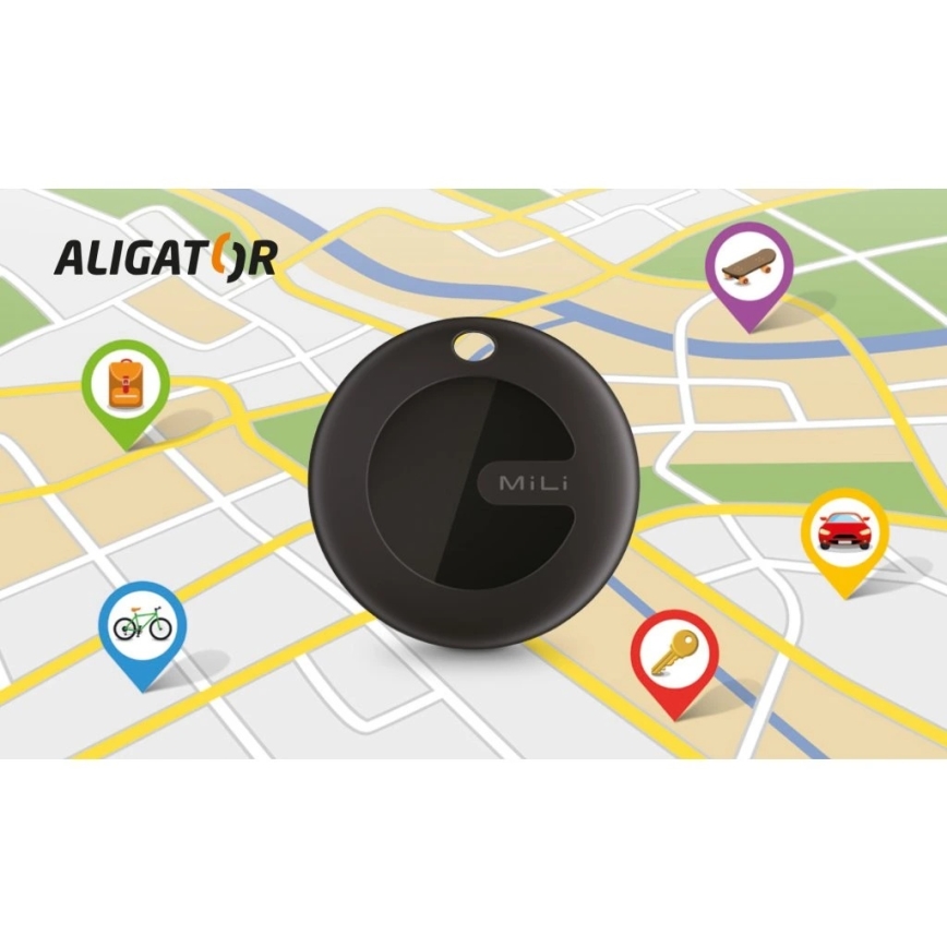 Aligator APD003 - Lokátor MiTag 1xCR2032 IP67 čierna