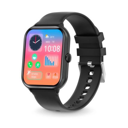 Aligator AW10BK - Inteligentné hodinky Watch GO 220 mAh IP67 čierna