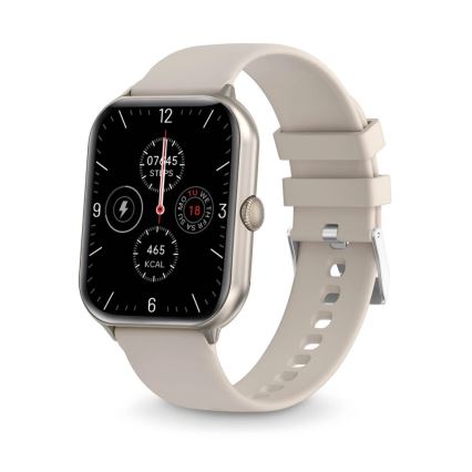 Aligator AW10SR - Inteligentné hodinky Watch GO 220 mAh IP67 krémová