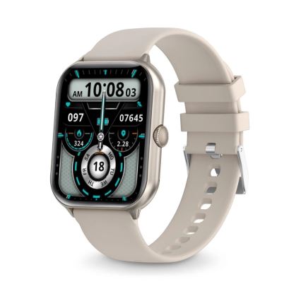 Aligator AW10SR - Inteligentné hodinky Watch GO 220 mAh IP67 krémová