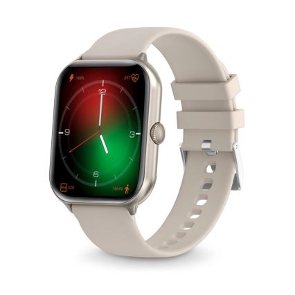 Aligator AW10SR - Inteligentné hodinky Watch GO 220 mAh IP67 krémová