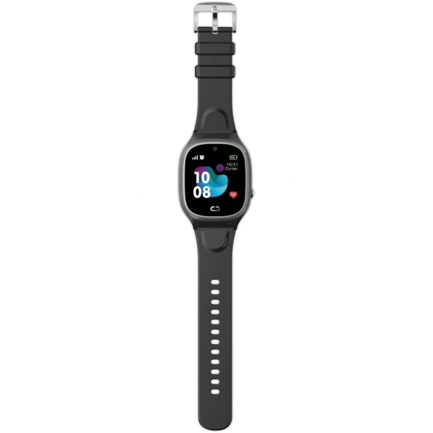 Aligator AW11BK - Inteligentné hodinky Watch Junior 2 450 mAh IP67 Wi-Fi čierna