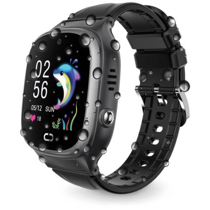 Aligator AW11BK - Inteligentné hodinky Watch Junior 2 450 mAh IP67 Wi-Fi čierna