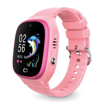 Aligator AW11PK - Inteligentné hodinky Watch Junior 2 450 mAh IP67 Wi-Fi ružová