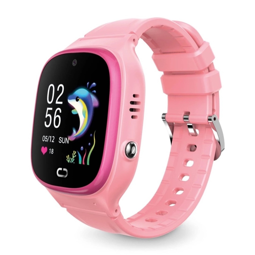 Aligator AW11PK - Inteligentné hodinky Watch Junior 2 450 mAh IP67 Wi-Fi ružová