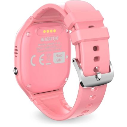 Aligator AW11PK - Inteligentné hodinky Watch Junior 2 450 mAh IP67 Wi-Fi ružová