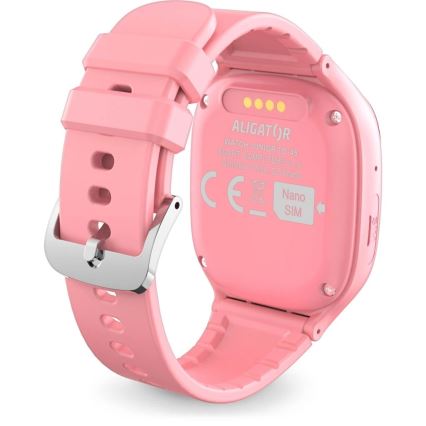 Aligator AW11PK - Inteligentné hodinky Watch Junior 2 450 mAh IP67 Wi-Fi ružová