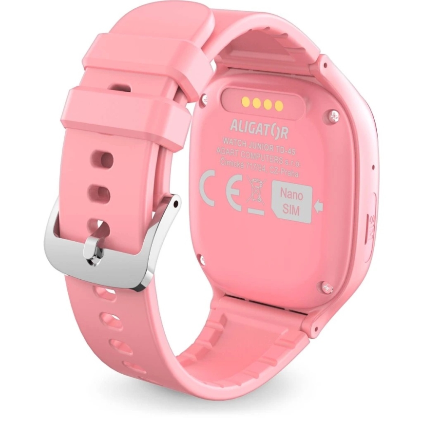 Aligator AW11PK - Inteligentné hodinky Watch Junior 2 450 mAh IP67 Wi-Fi ružové