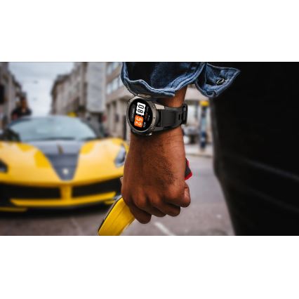 Aligator AW12BK - inteligentné hodinky Watch s GPS, 500 mAh batéria, IP69K, čierne