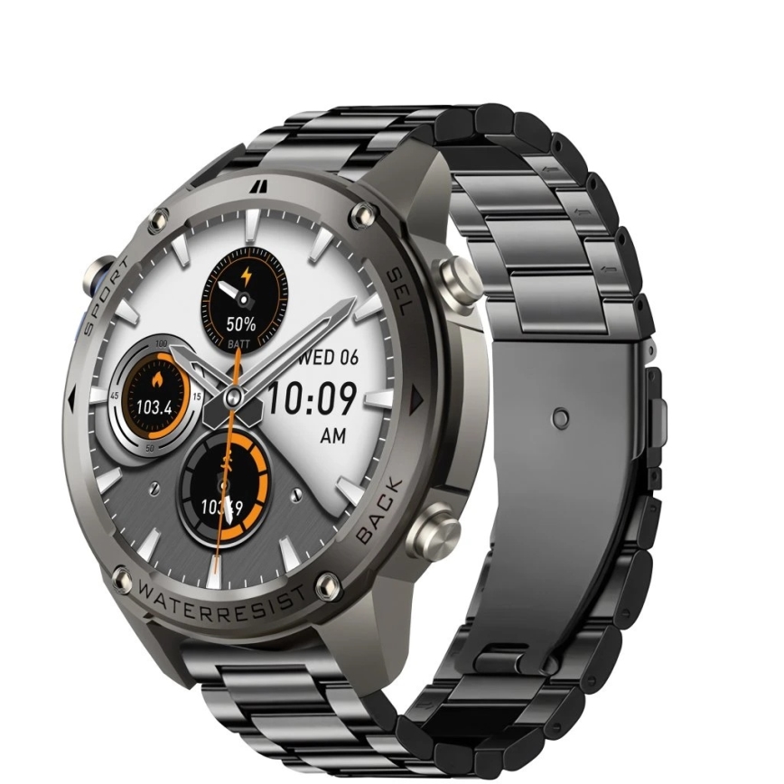 Aligator AW12BK - inteligentné hodinky Watch s GPS, 500 mAh batéria, IP69K, čierne