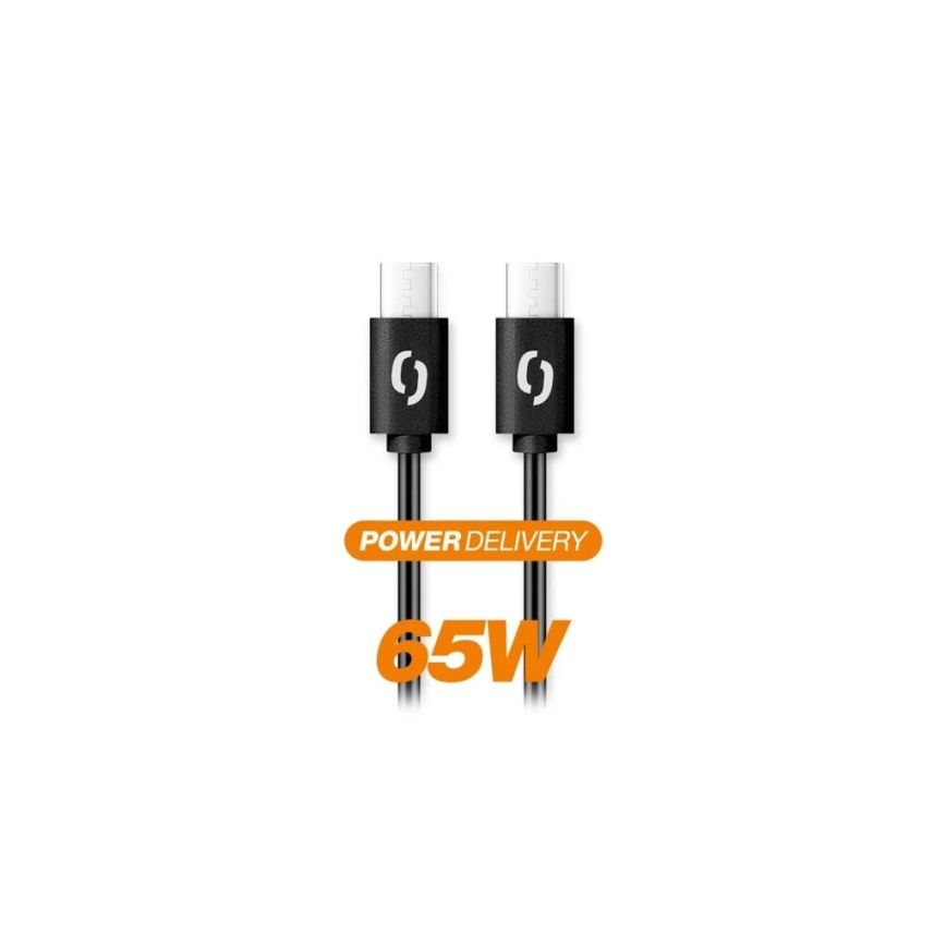 Aligator DATKP48 - USB kábel USB-C/USB-C, 65 W Power Delivery, 1,5 m, čierny
