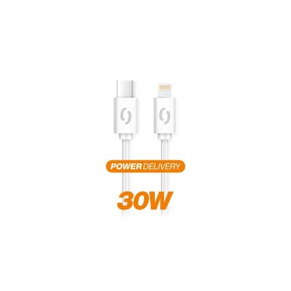 Aligator DATKP51 - USB kábel USB-C / Lightning 30 W Power Delivery, 1,5 m, biely