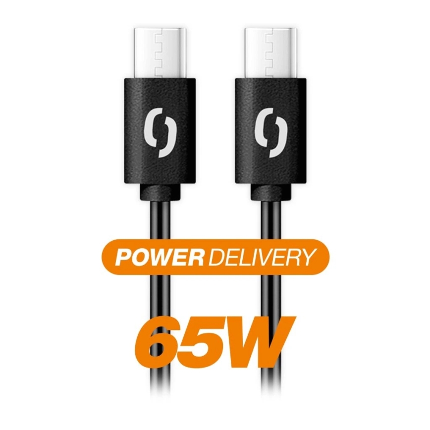 Aligator DATKP54 - USB kábel USB-C / USB-C 65W Power Delivery 0,5 m čierny