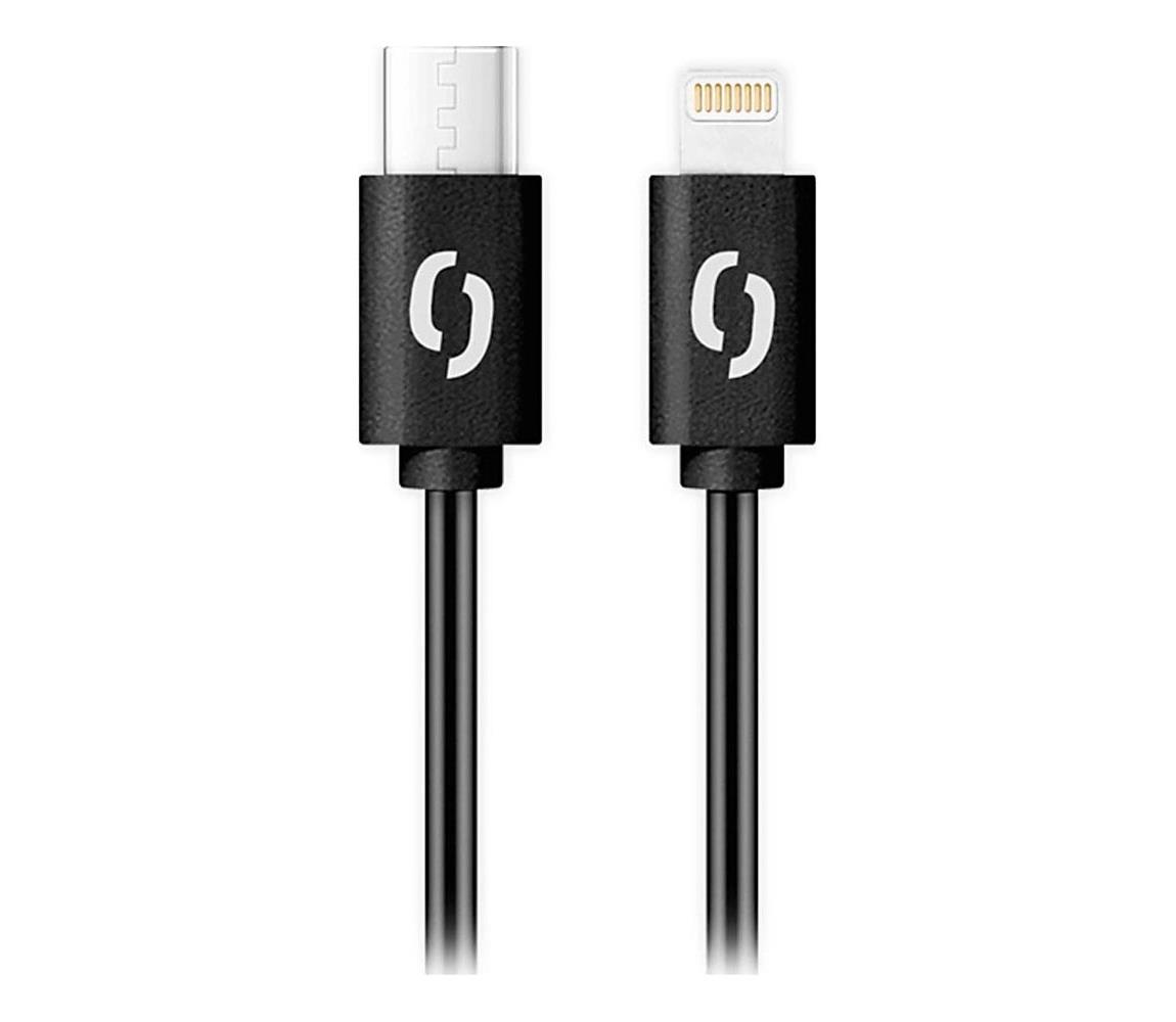 Aligator DATKP60 - USB kábel USB-C / Lightning, 30 W s Power Delivery, 2,5 m, čierny DATKP60