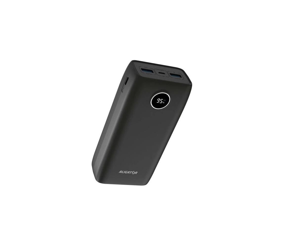 Aligator PBPD30BK - Powerbanka s LCD displejom PD 30000 mAh/20W/3,7V čierna PBPD30BK